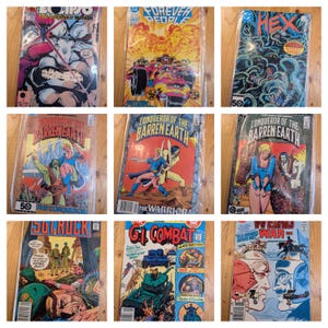 Lote de cómics de DC / Weird War Tales 124, Sgt Rock, Eclipso (años 80-90)