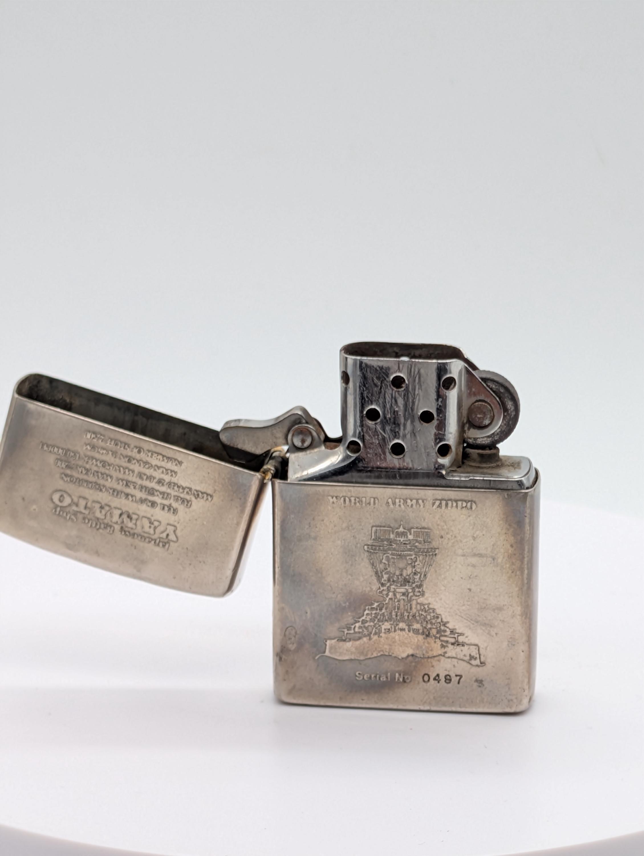 Vintage 1993 World Army Zippo Lighter | Japanese Battleship Yamato