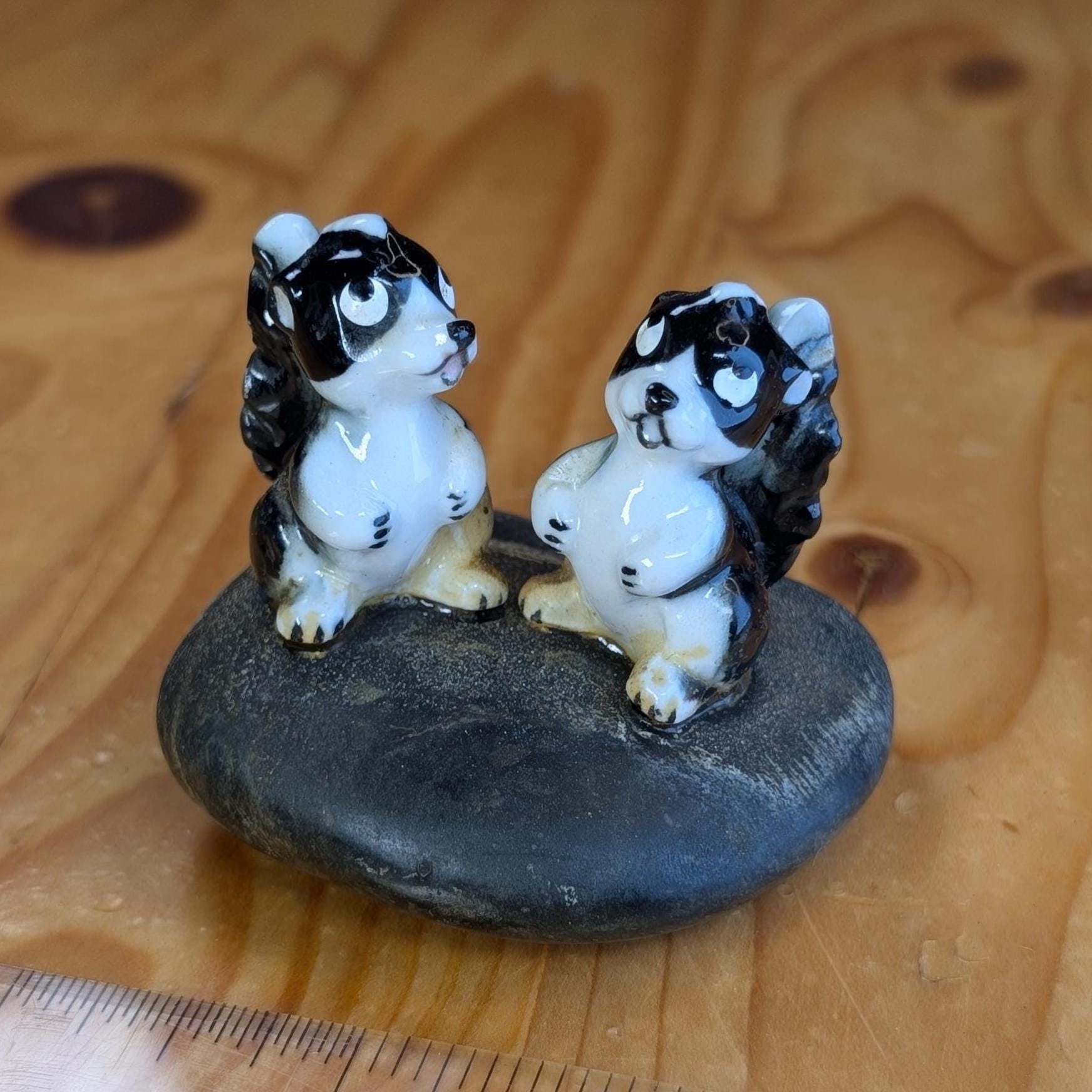 Kelvin Bone China Japan Two Miniature Skunk Figurines - Etsy