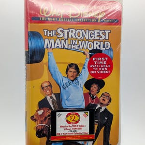 Disney Den starkaste mannen i världen VHS | Förseglad fabrikswrap 1998-utgåva | Kurt Russell-samlingen | Vintage live actionfilm