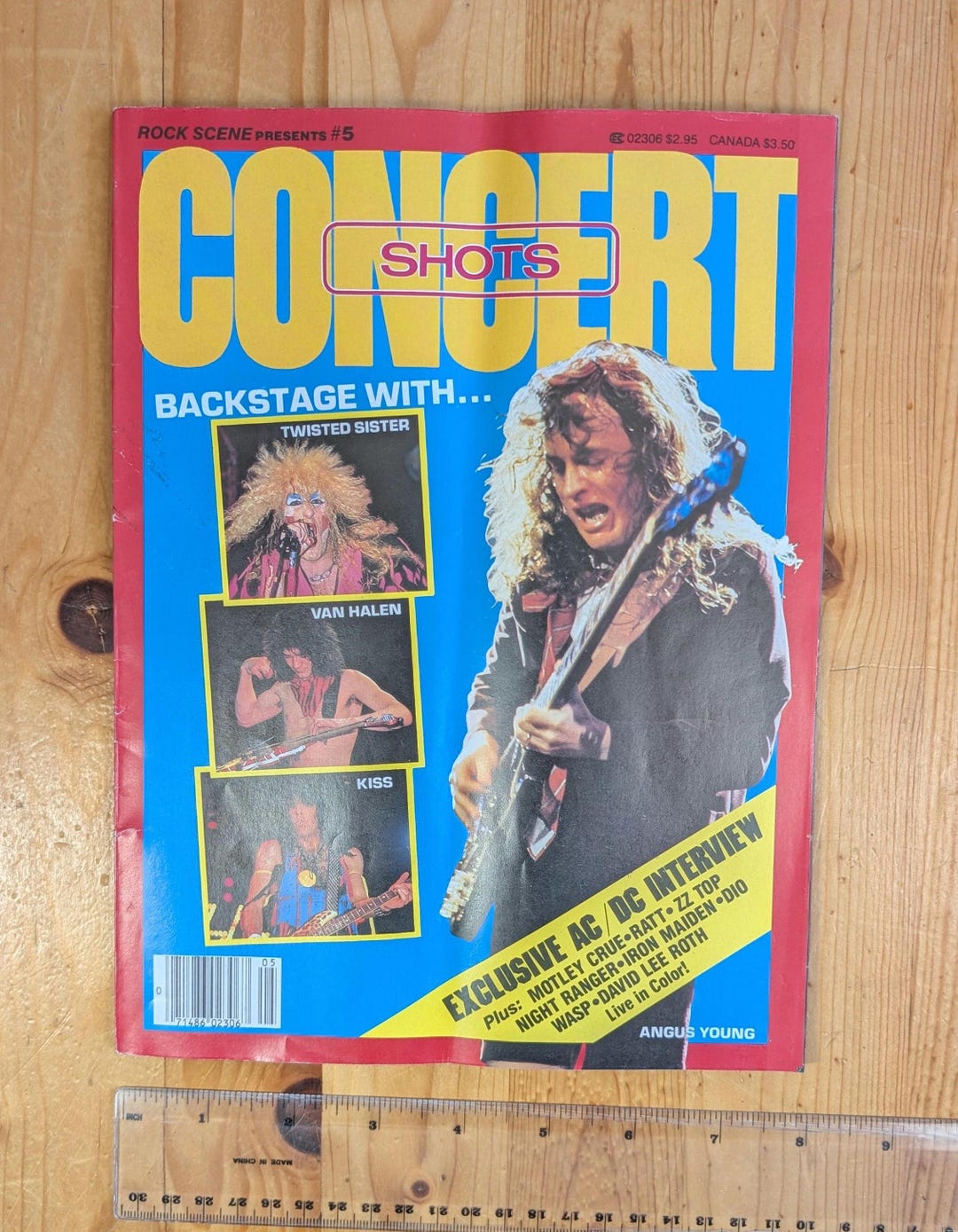 Rock Scene Concert Shots Magazine 1986 Heavy Metal Music AC/DC