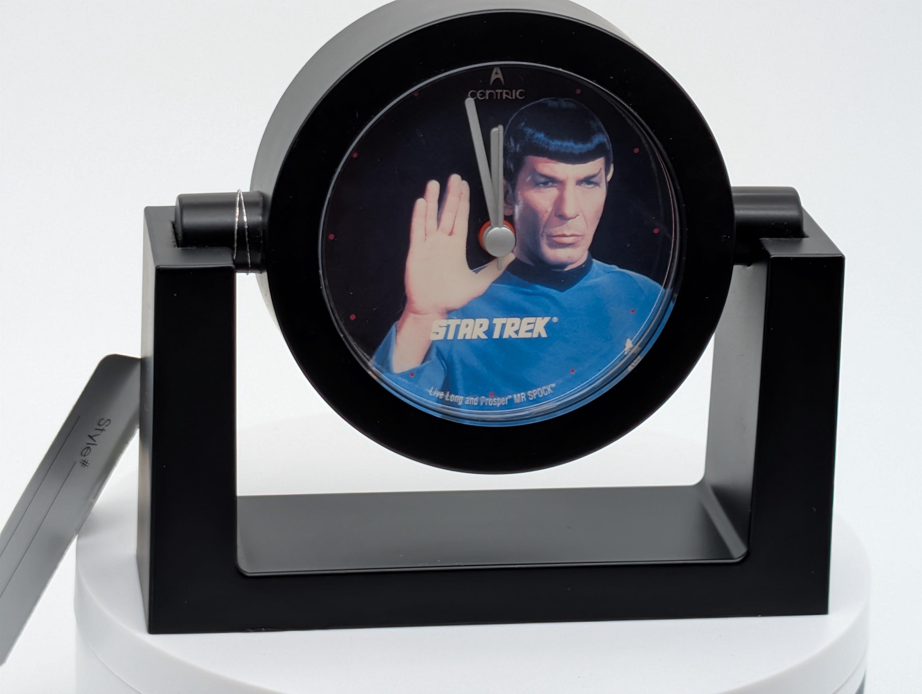 1992 Star Trek Spock Centric Swivel Alarm Clock, Vintage Sci-fi Desk ...