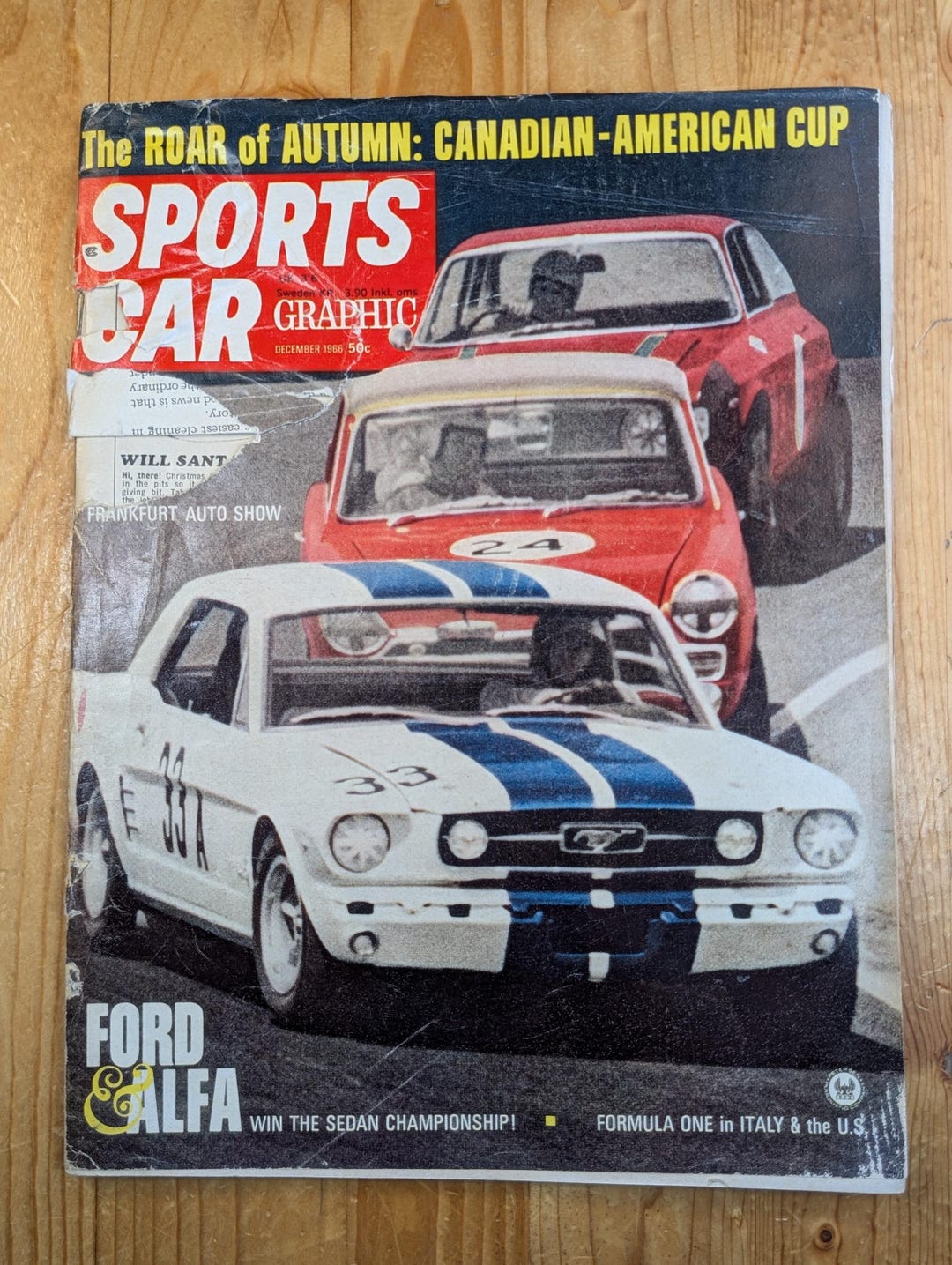 Sports Car Graphic Magazine Featuring a 1966 Shelby FT350 Canadian ...