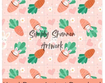 Wzór z zajączkiem wielkanocnym, rysowany ręcznie w formacie PNG (pobieranie cyfrowe)