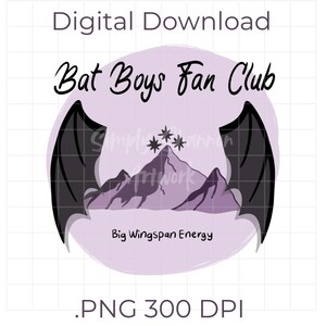 Bat Boys Fan Club Are My Love Language digital download acotar png sublimation uvdtf file bat boys shirt png mug files rhysand png