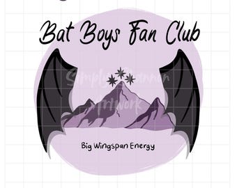 Bat Boys Fan Club PNG, Acotar Rhysand Design (Digital Download)