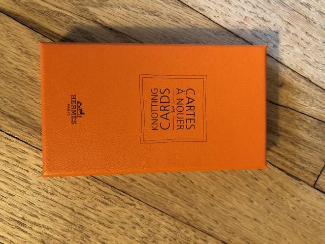 Hermes Knotting Cards Hermes Papier Knotting Cards in Box New! | poupishop main image 4