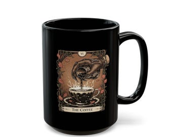 Taza de Tarot de Café: Arte Místico Gótico, Regalo Brujo para Amantes del Café