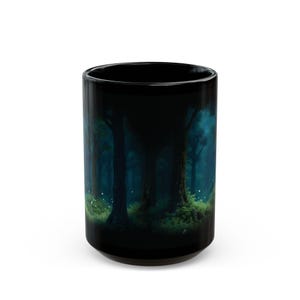 Taza Mystic Woods impresa en 3D (11/15 oz) / Cerámica sin BPA, diseño de bosque imagen 1
