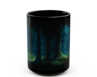 3D gedruckte Mystic Woods Tasse (11 / 15oz) | BPA-freie Keramik, Walddesign
