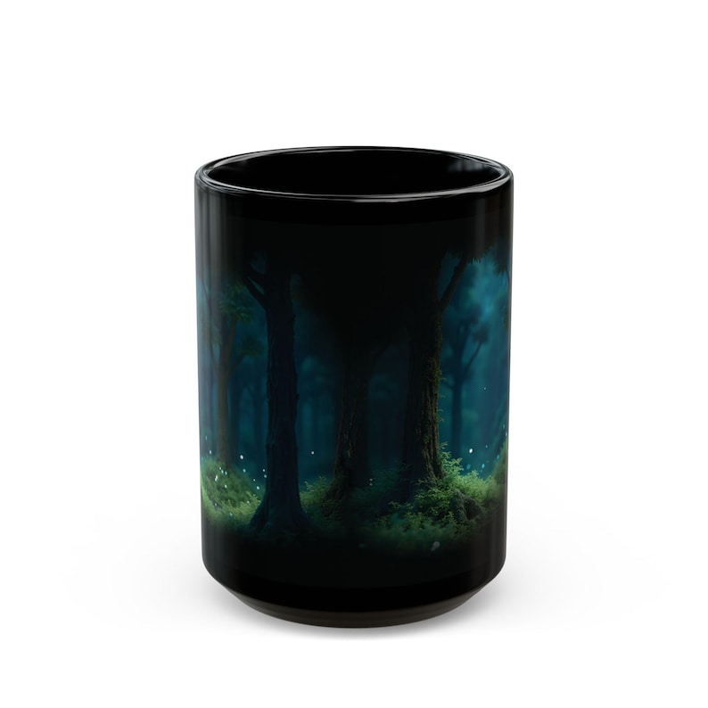 Taza Mystic Woods impresa en 3D (11/15 oz) / Cerámica sin BPA, diseño de bosque imagen 1