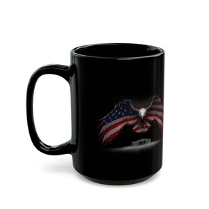 Weißkopfseeadler Kaffeetasse mit Flaggen-Design Bild 2