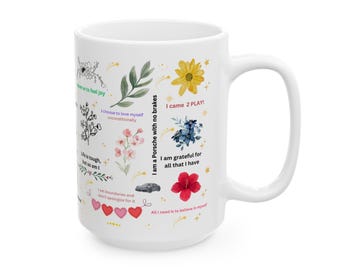 Affirmation Coffee Mug: Mental Health Gift, Self-Love Ceramic Cup