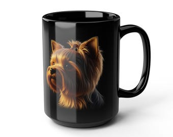 Taza de café Yorkshire Terrier: regalo de cerámica de 15 oz para amantes de los perros Yorkshire Terrier