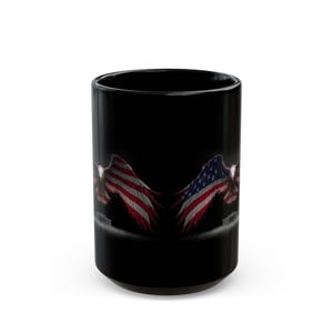 Weißkopfseeadler Kaffeetasse mit Flaggen-Design Bild 4