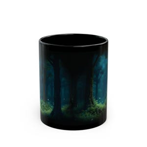 Taza Mystic Woods impresa en 3D (11/15 oz) / Cerámica sin BPA, diseño de bosque imagen 10