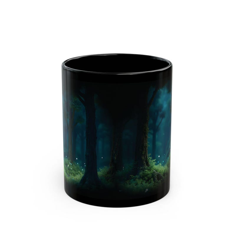Taza Mystic Woods impresa en 3D (11/15 oz) / Cerámica sin BPA, diseño de bosque imagen 10