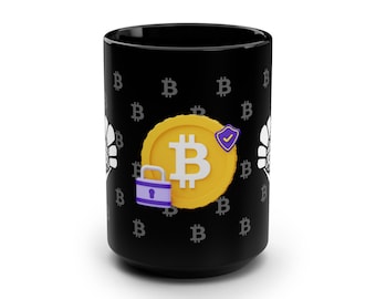 Bitcoin Security Coffee Mug: Crypto Blockchain Design