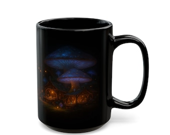 Mug Village champignon - Noyau de fée, Noyau artisanal, Noyau forestier, Cadeau fantaisiste, Mug fantaisie