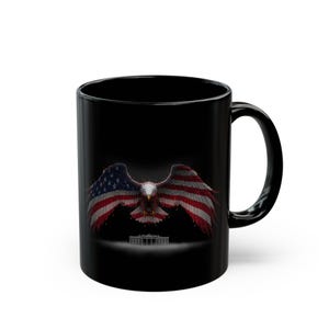 Weißkopfseeadler Kaffeetasse mit Flaggen-Design Bild 7