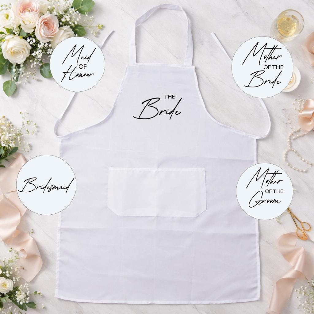 Wedding Custom Apron Gift for Bride & Groom