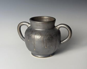 Bronze handled vase