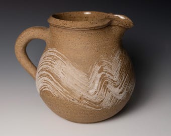 Hakeme decorated stoneware pitcher