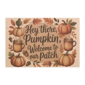Fall Pumpkin Welcome Doormat: Cozy Autumn Porch Decor