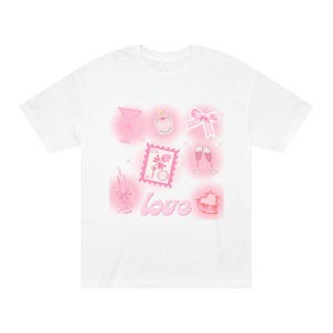 Romantic Vibes Unisex Classic Tee, Cute Valentine&#39;s Day Shirt, Love Graphic Top, Gift for Her, Fun Love-themed Apparel