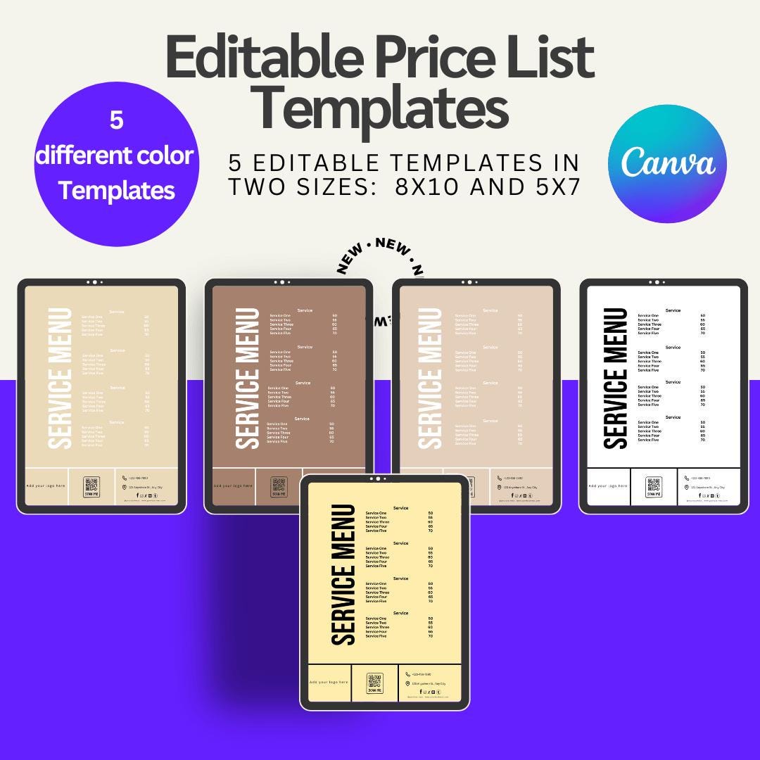 Editable Price Lists Templates Price Listed Template Price Liste Editable Price Lists Templates Price Listed Template Price Liste