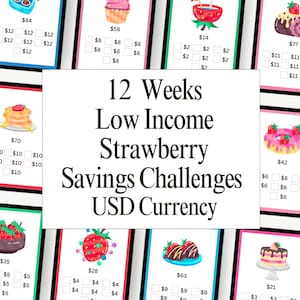 Strawberry Savings Challenge: Coloring Cash Envelope - A6 Printable