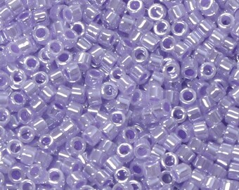 15 Grams Miyuki Delica 11//0 Beads DB00-249 Crystal Purple Ceylon Lined-Dyed