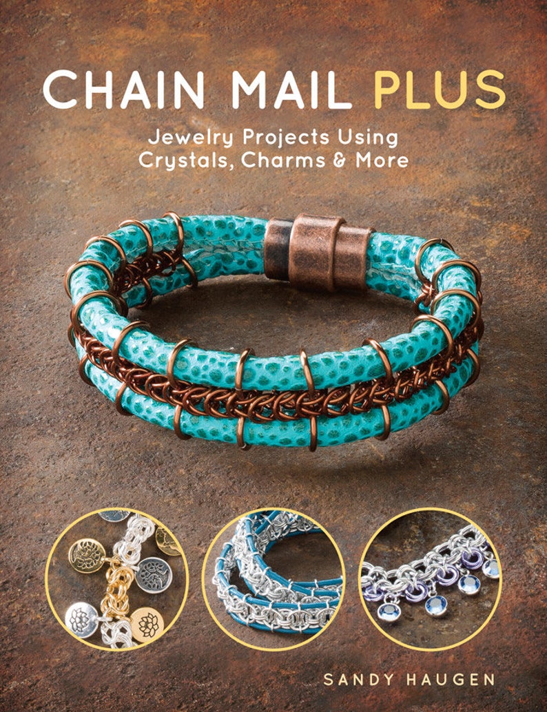 Kit for Made With Love Chainmail Bracelet Components Only Kit or Kit plus Book kit includes charms love link clasp and jump rings