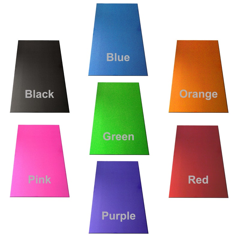 20 GA Anodized Aluminum Strip 12 x 2 Inch choose from 7 colors use as bracelet blanks or cut into charms pendants or discs