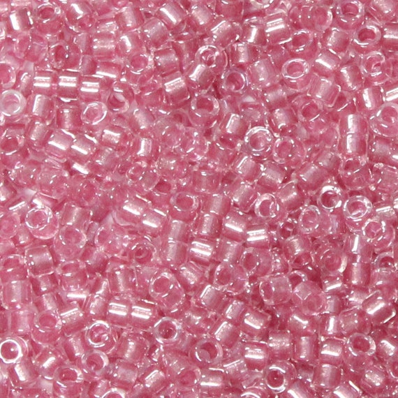 15 Grams Miyuki Delica 11//0 Beads DB00-249 Crystal Purple Ceylon Lined-Dyed