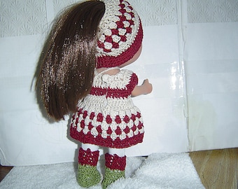 Patrón de crochet para muñecas de 23 cm, diseño de abuela navideña, juego de 4 patrones de CarussDesignZ 2511