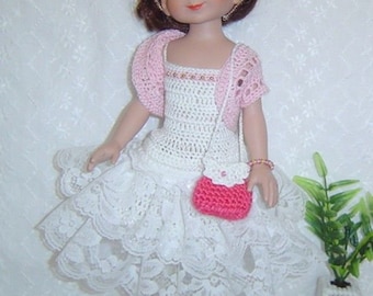 PDF Pattern 102,Love Gives,13&quot;- 14&quot; Dolls,Lace dress with accessories by CarussDesignZ