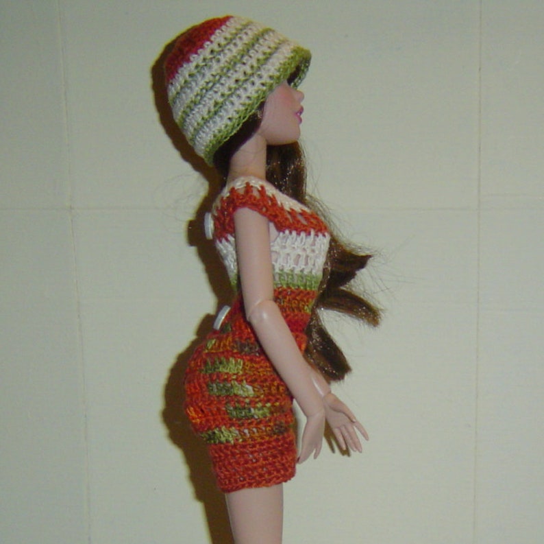 PDF Pattern 117,Agatha Primrose,13 Fashion Dolls,2PC Set,Summer Comfort,Romper,Doll Hat by CarussDesignZ image 3