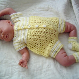 PDF Pattern 064,Baby Boys Yellow Sunshine Pattern,Baby Crochet Romper,Infant Bubblesuit by CarussDesignZ image 1