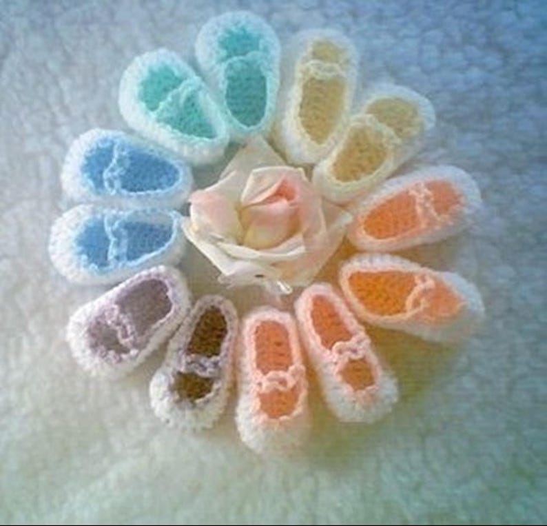 PDF Pattern 023,QUICK Mary Jane Baby Reborn Crochet Shoes Digital Download Pattern by CarussDesignZ image 1