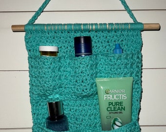 Crocheted Wall Hanging Organizer