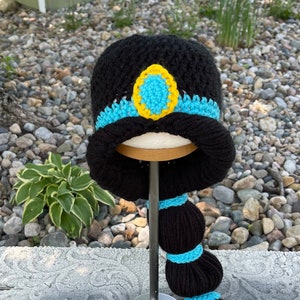 Jasmine Princess hat- Costume Wig - Child Sizes to Adult Size - Hand Crocheted