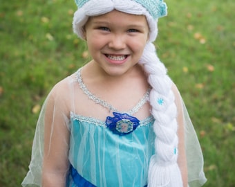 Elsa Hat - Costume Wig - Child Sizes to Adult Size - Hand Crocheted