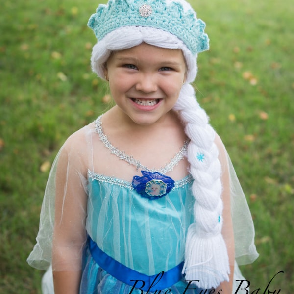 Elsa Hat - Costume Wig - Child Sizes to Adult Size - Hand Crocheted