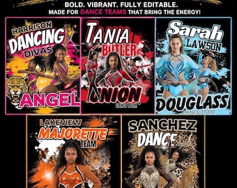 5 Editable Dance Team Canva Templates