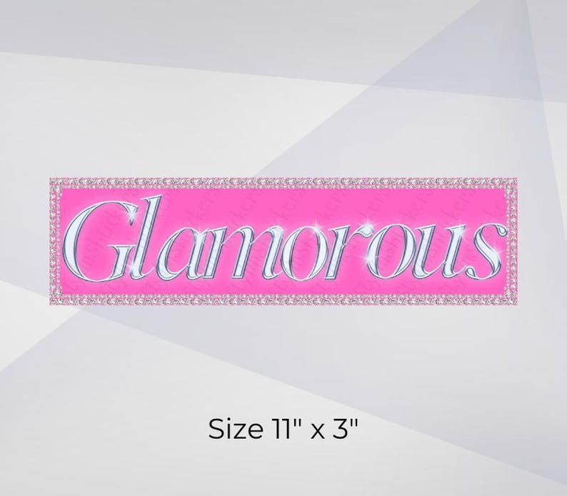 Glamorous Bumper Sticker | Printable Stickers | Digital Download | Car ...