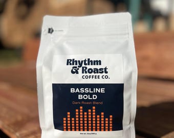 Bassline Bold - Dark Roast, Specialty Coffee, Coffee Gifts, Music gift, Whole coffee beans
