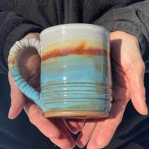 Mug Handmade ceramic mug blue mug brown mug handmade mug nature mug gift for her mug for housewarming gift mug coffee mug