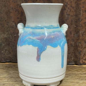 Handmade Ceramic Drippy Vase: Decorative Flower Vase