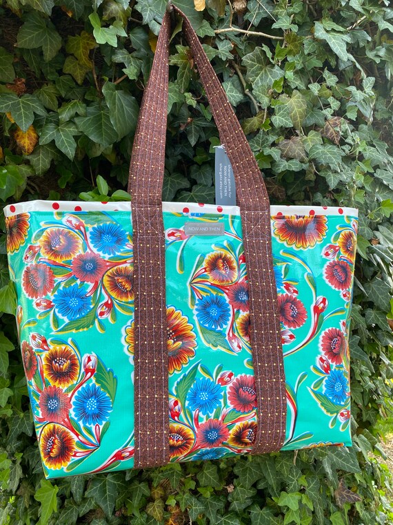 Large oilcloth tote clearance bag